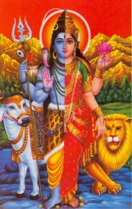 Indische Gottheit Ardhanarishwara