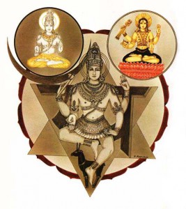 Indische Gottheiten Isha, Kakini, Vayu