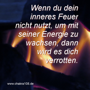 Wenn du dein inneres Feuer nicht nutzt, um mit seiner Energie zu wachsen, dann wird es dich verrotten.