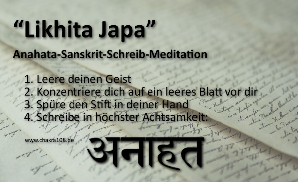 Likhita Japa Meditation für Anahata