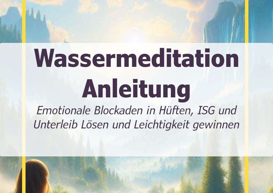 Wassermeditation Anleitung - Eine Wassermeditation ist ein wunderbares Chakra-Meditations-Programm, insbesondere bei Problemen in Unterleib, ISG und Hüfte. Sie hilft Zugang zu unbewussten Spannungen zu erhalten um sie aufzulösen.