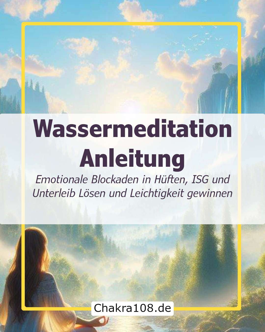 Wassermeditation Anleitung - Eine Wassermeditation ist ein wunderbares Chakra-Meditations-Programm, insbesondere bei Problemen in Unterleib, ISG und Hüfte. Sie hilft Zugang zu unbewussten Spannungen zu erhalten um sie aufzulösen.